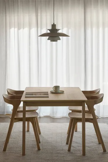 Alfred dining table - White pigmented oak, 90x160 cm - 1898