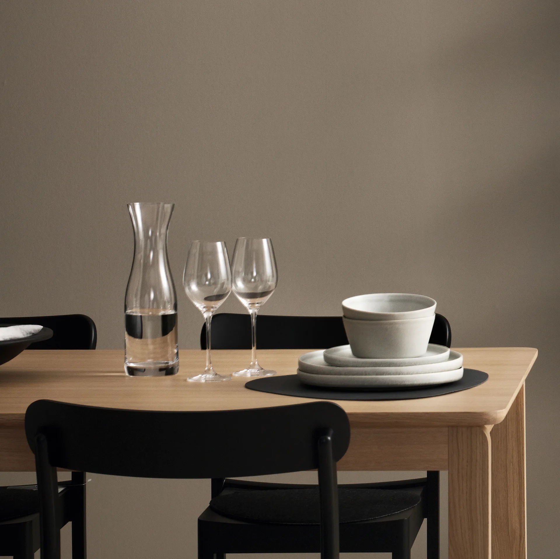 Alfred dining table, White pigmented oak, 90x160 cm 1898