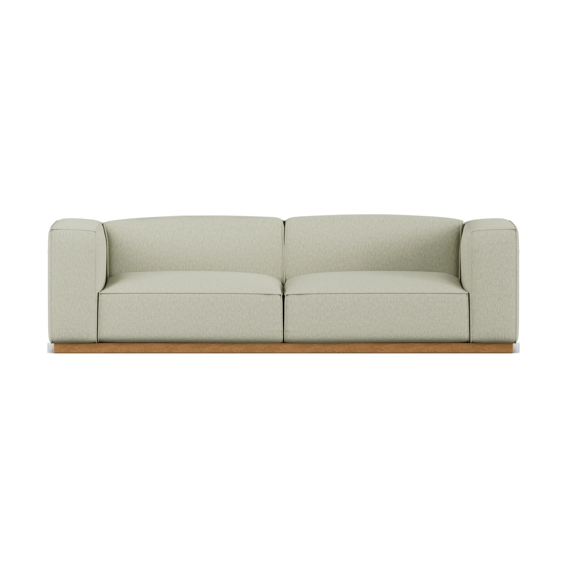 Bergsdal sofa, Luisa beige 3981-Oak-stained ash, 3-seater 1898