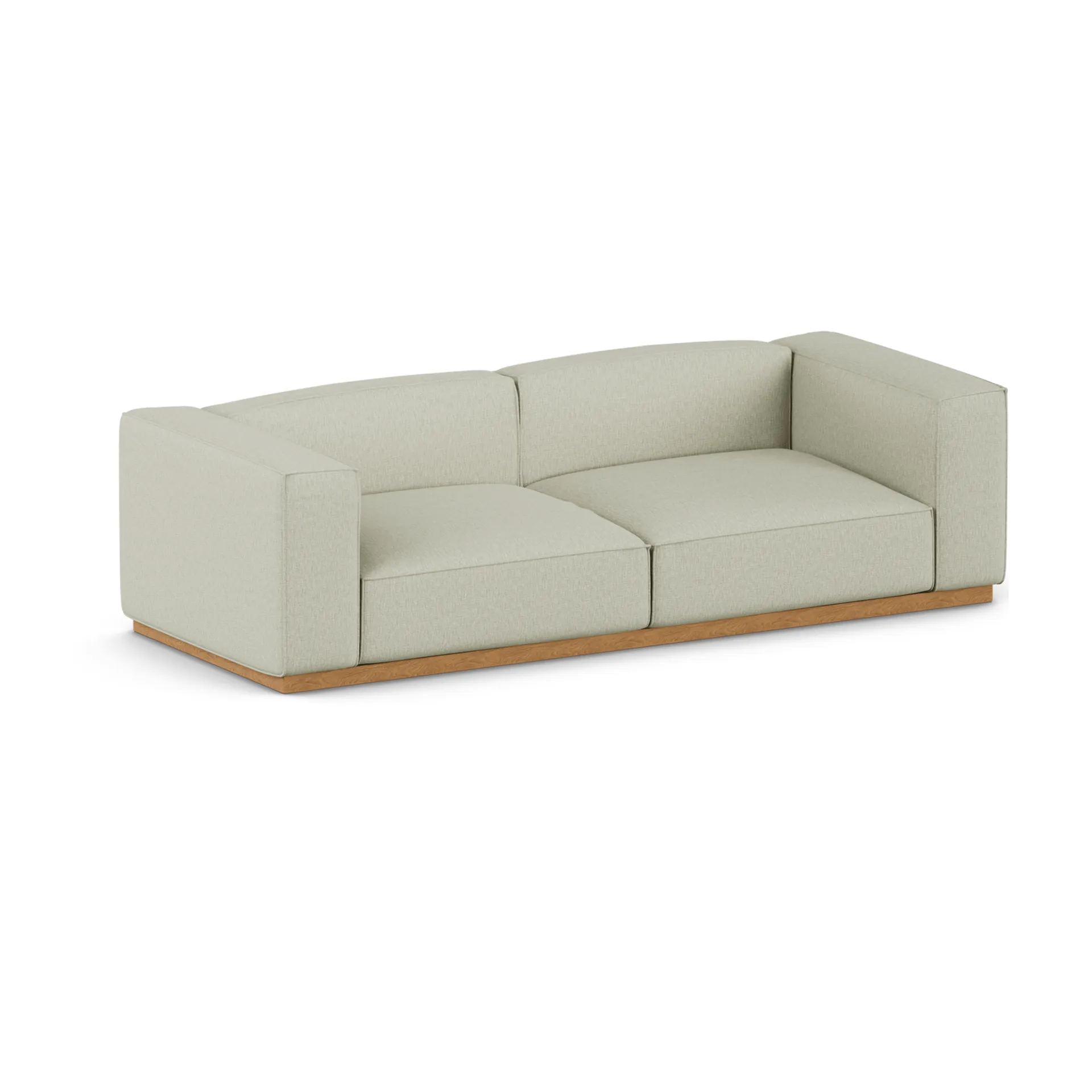 Bergsdal sofa, Luisa beige 3981-Oak-stained ash, 3-seater 1898