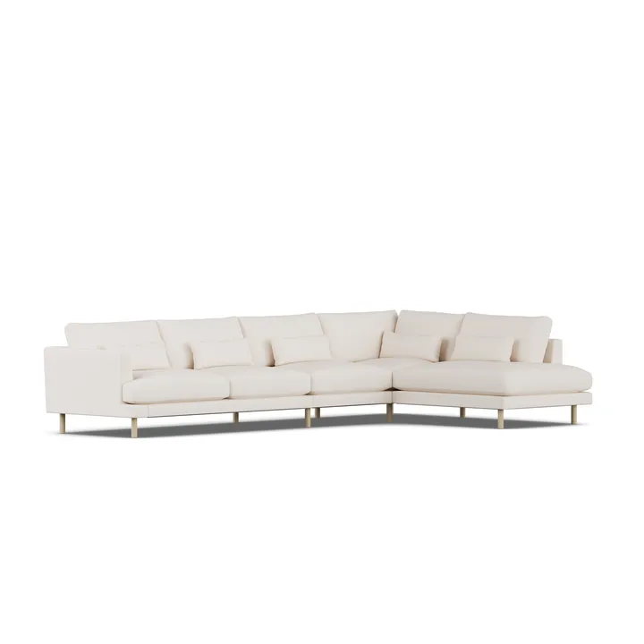 Bredhult sofa - Caleido Beige 9600-white-oiled oak, 4-seater B1 - 1898