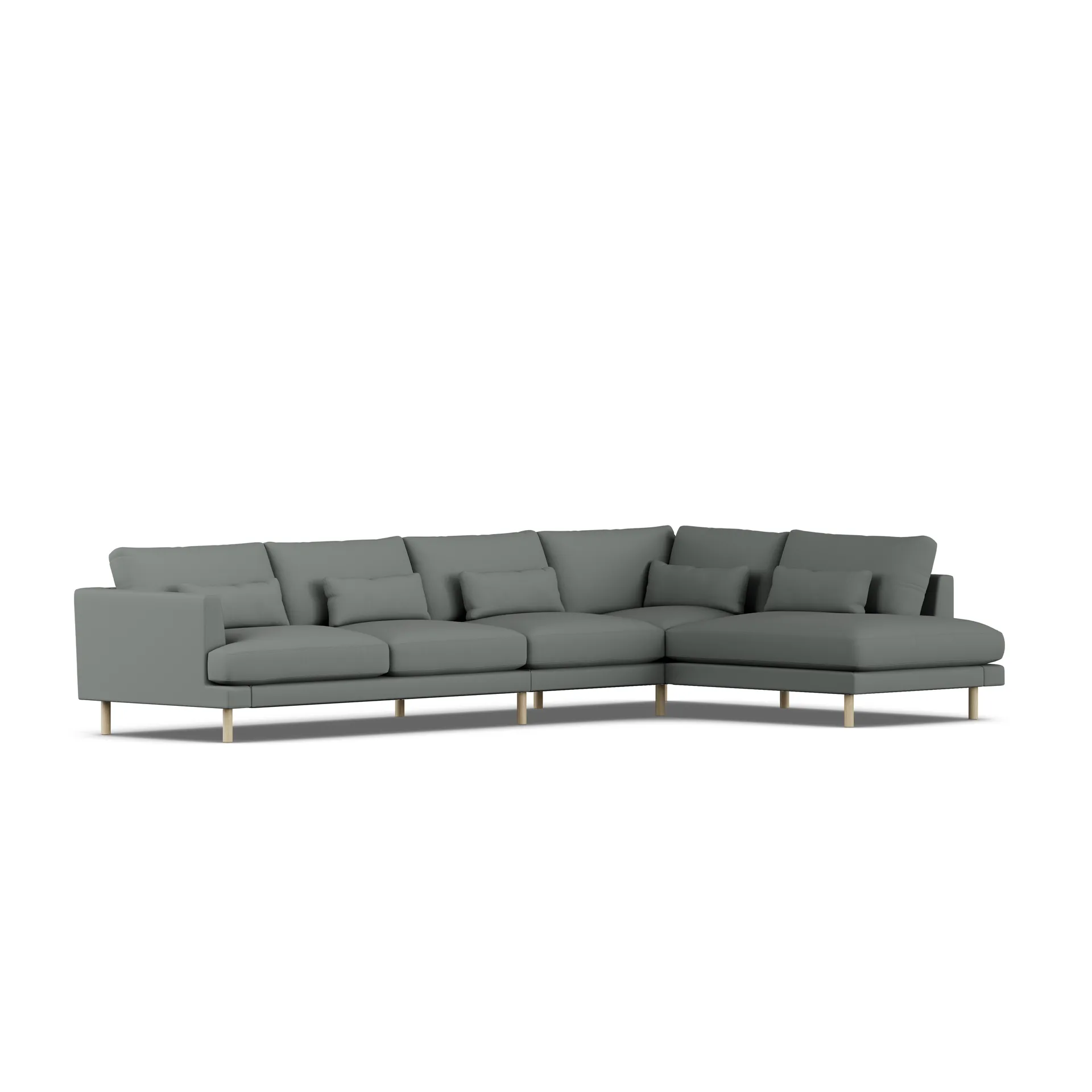 Bredhult sofa, Caleido Grey 1240-white-oiled oak, 4-seater B1 1898
