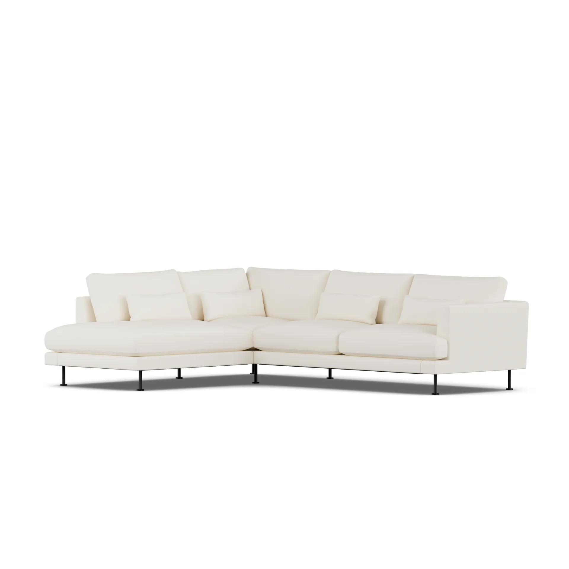 Bredhult sofa, Jump Off White 1954-black steel, 3-seater A2 1898