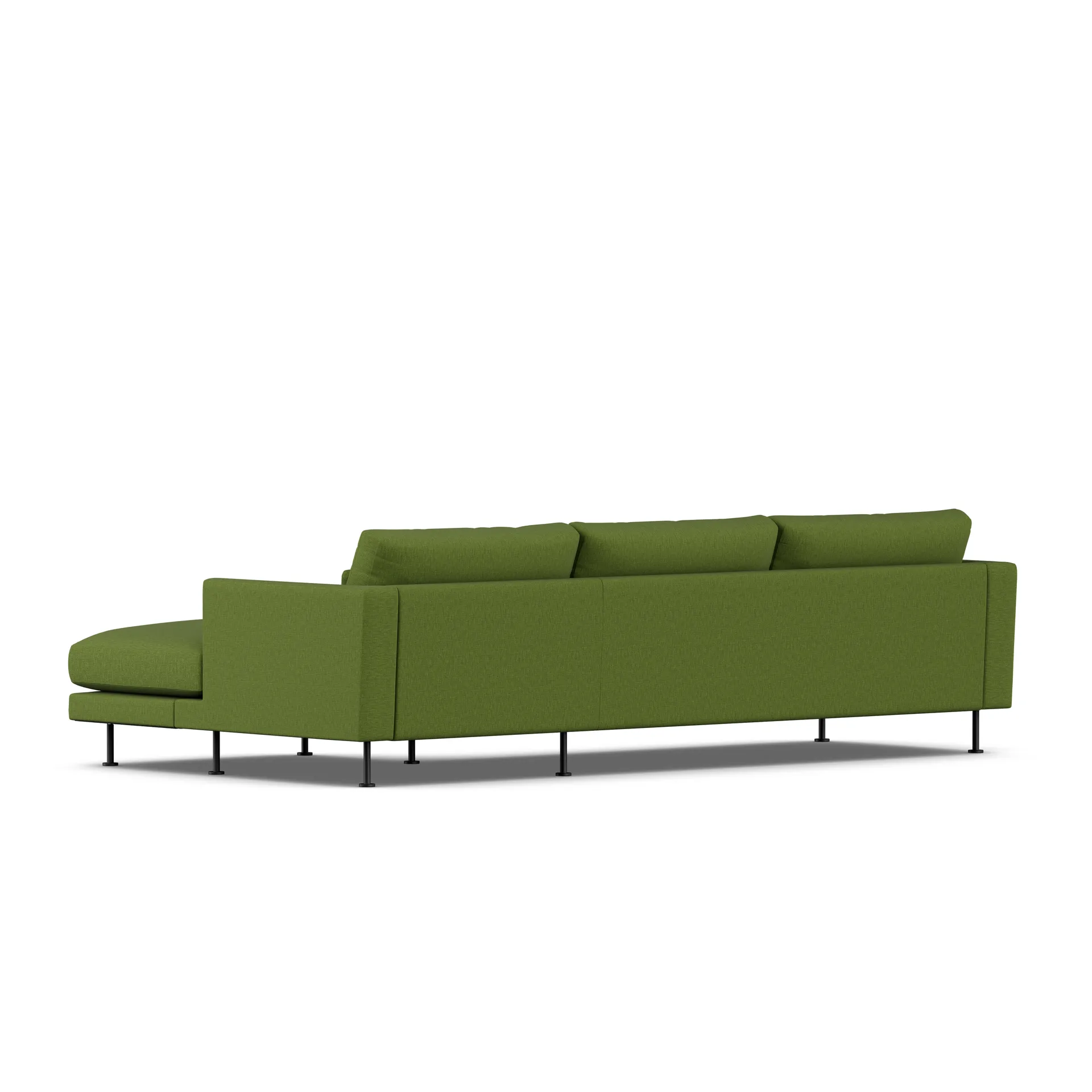 Bredhult sofa, Luiza Green 3975-black steel, 2,5-seater C1 1898