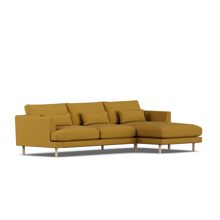 Bredhult sofa - Luiza Mustard 3972-white-oiled oak, 2,5-seater C1 - 1898