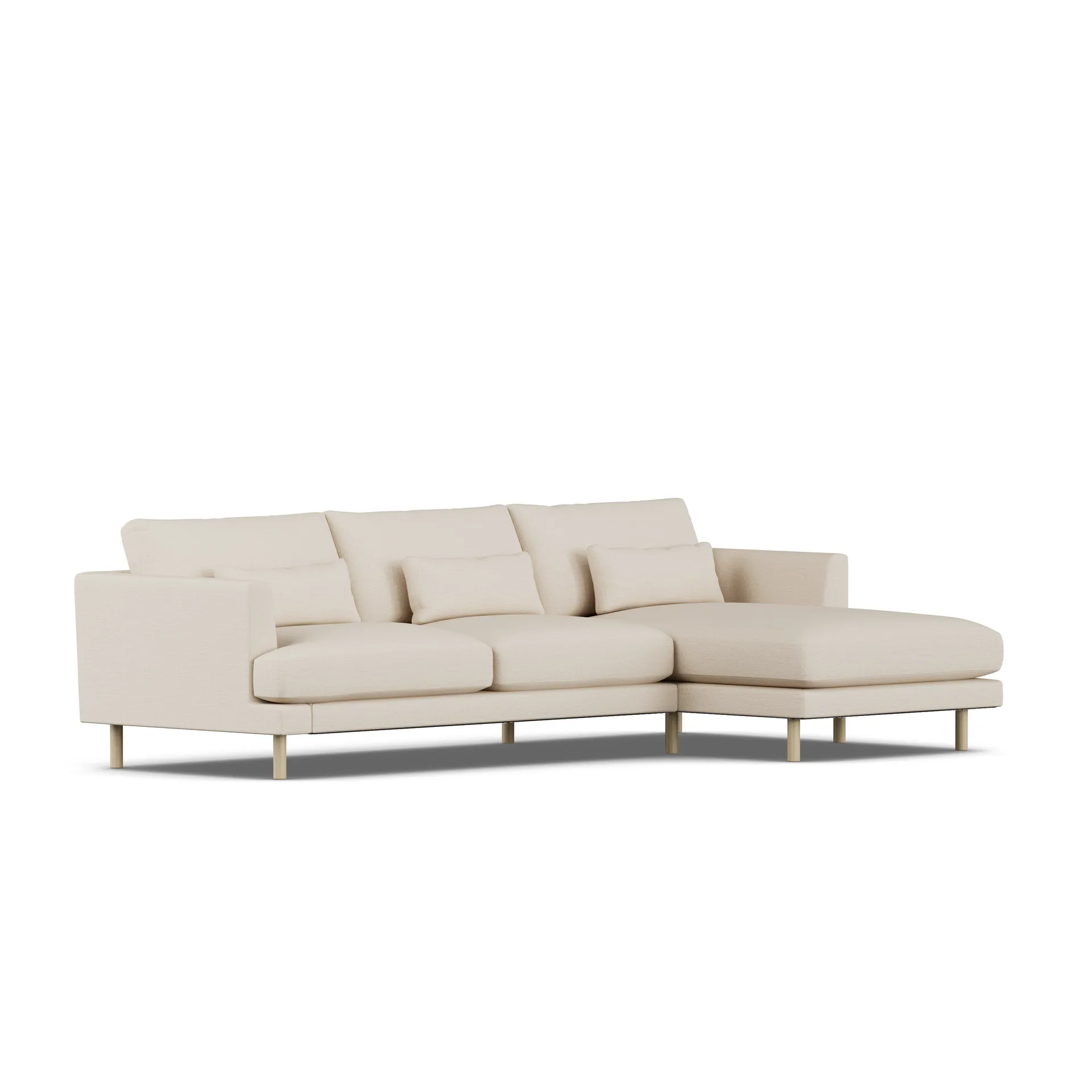 Bredhult sofa, Same Beige 6670-white-oiled oak, 2,5-seater C1 1898