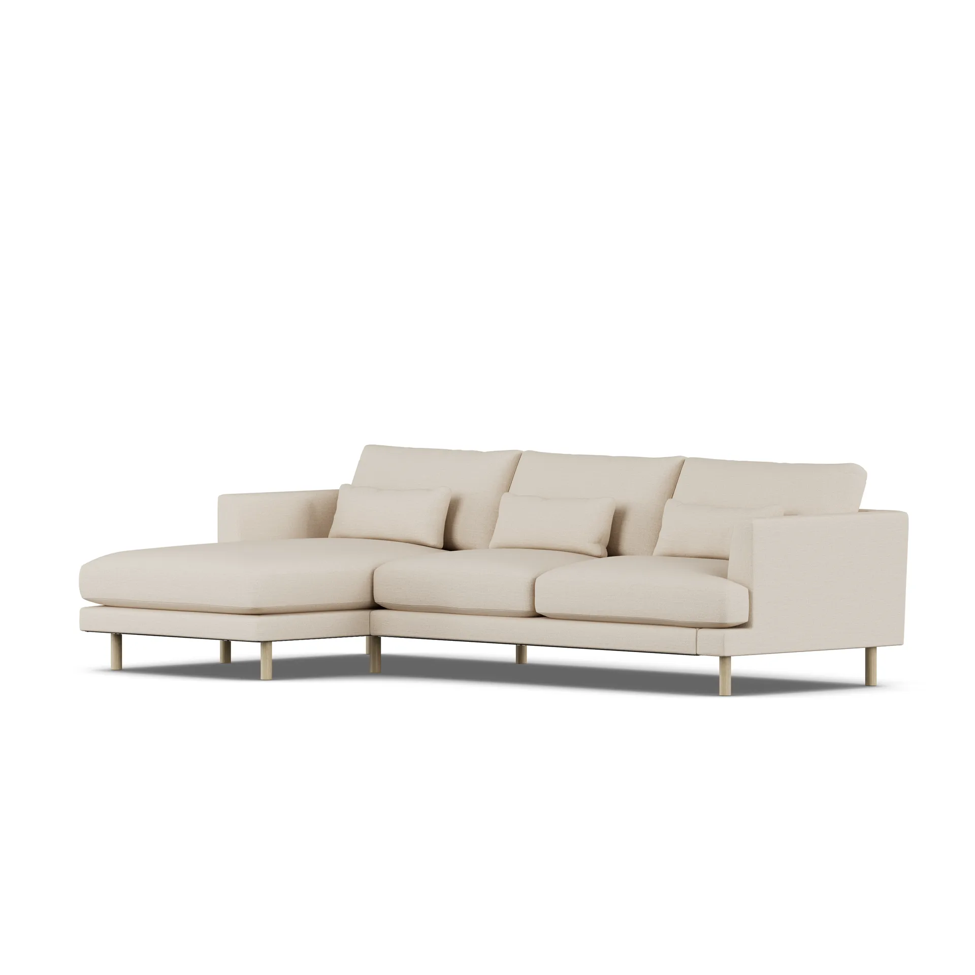 Bredhult sofa, Same Beige 6670-white-oiled oak, 2,5-seater C2 1898