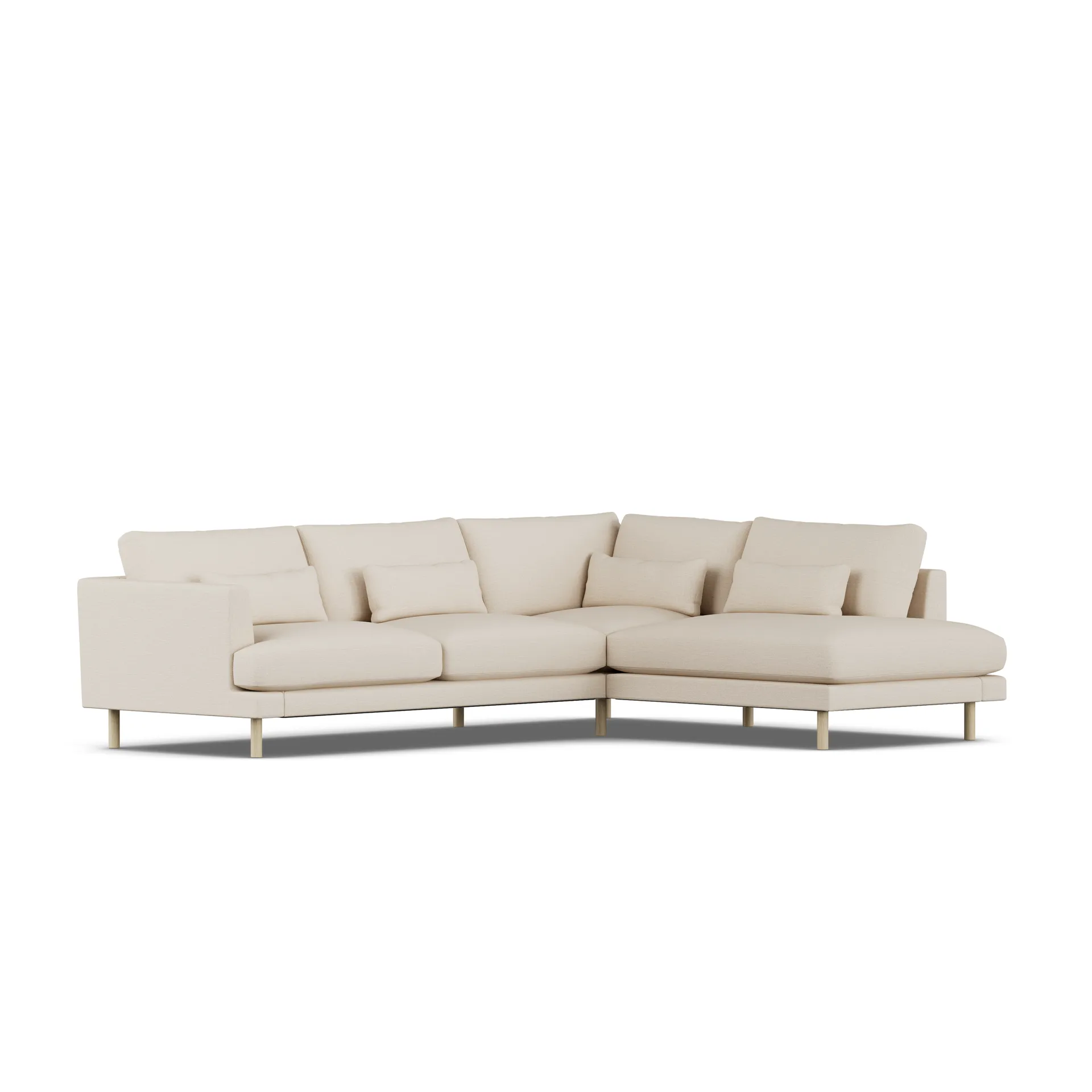 Bredhult sofa, Same Beige 6670-white-oiled oak, 3-seater A1 1898