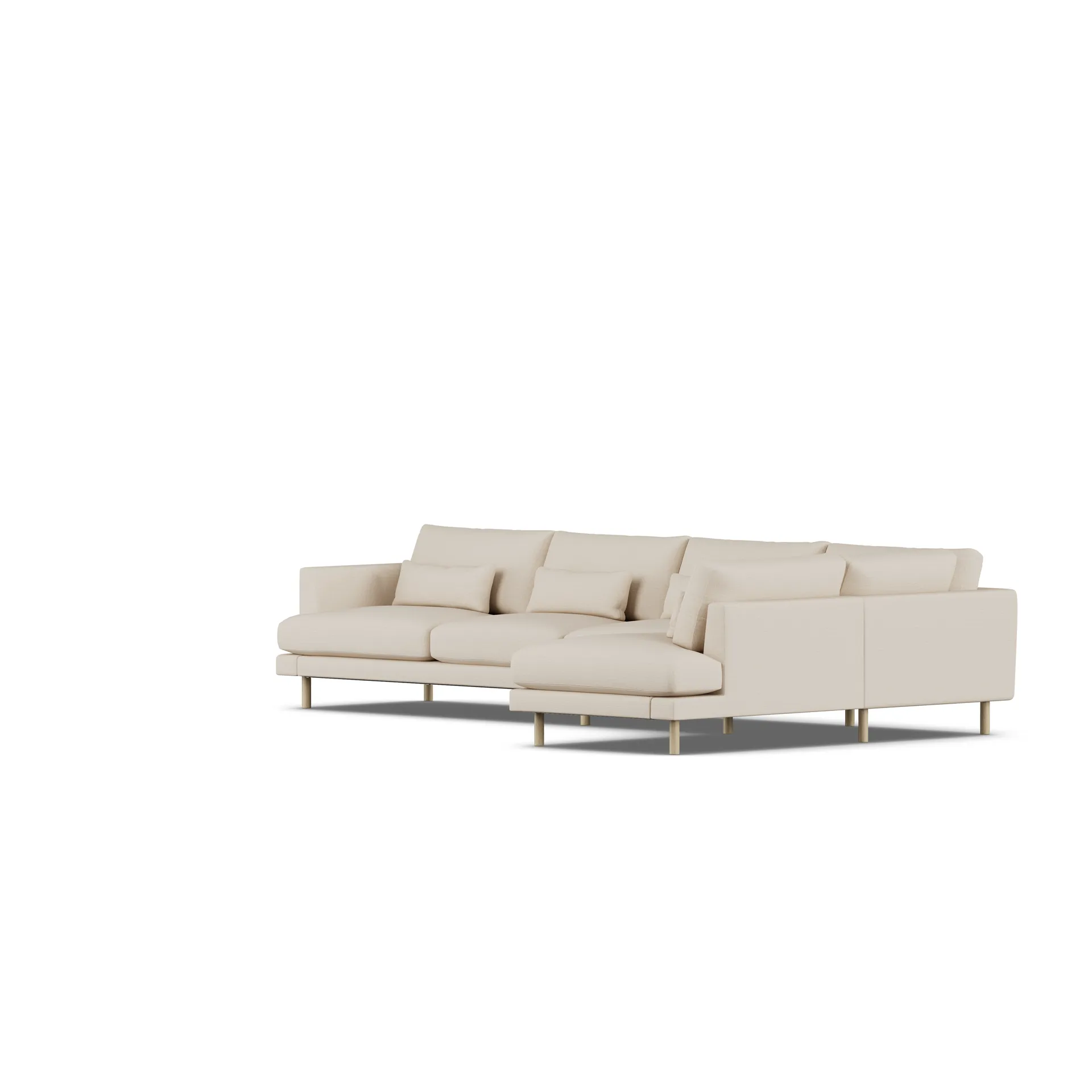 Bredhult sofa, Same Beige 6670-white-oiled oak, 4-seater B1 1898