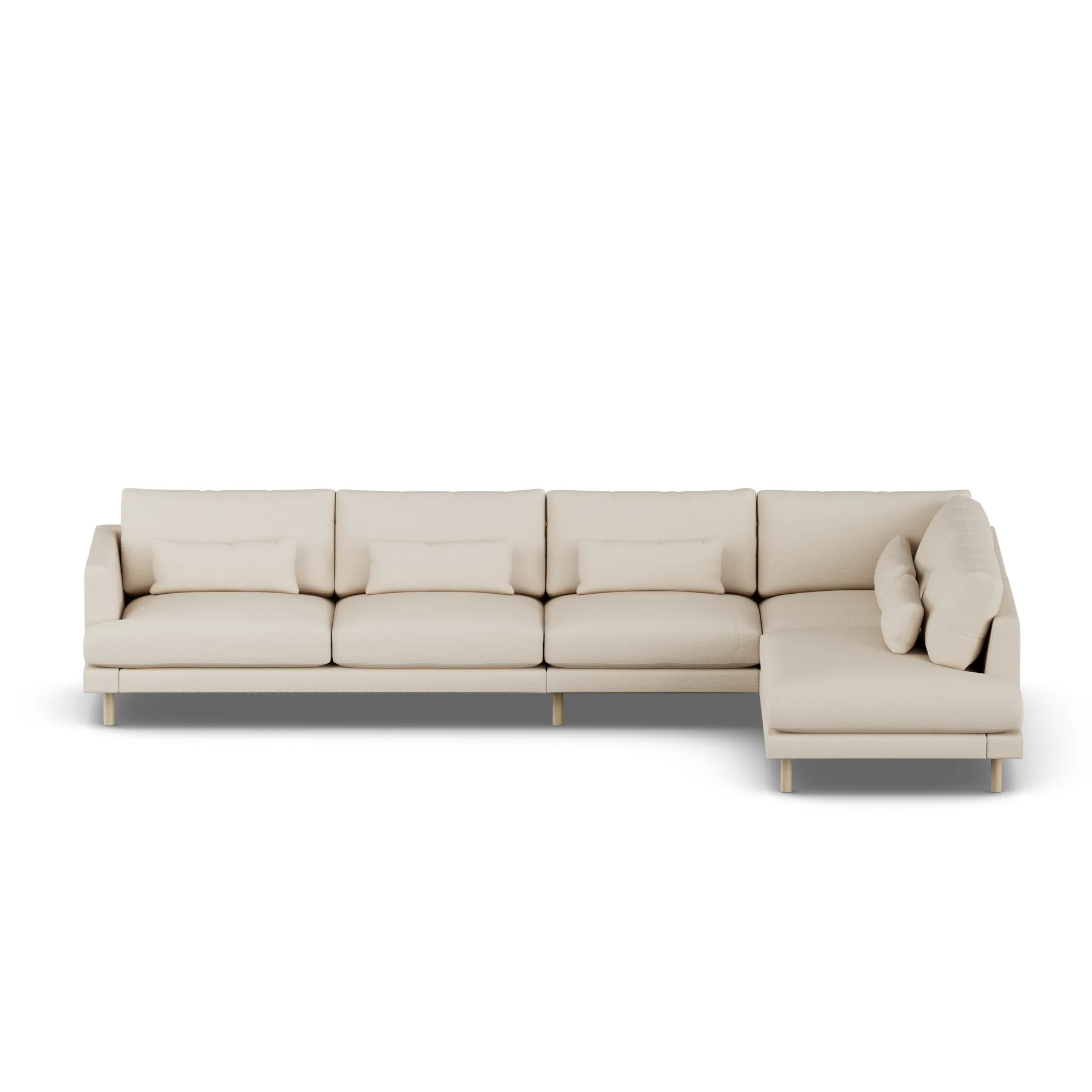 Bredhult sofa, Same Beige 6670-white-oiled oak, 4-seater B1 1898