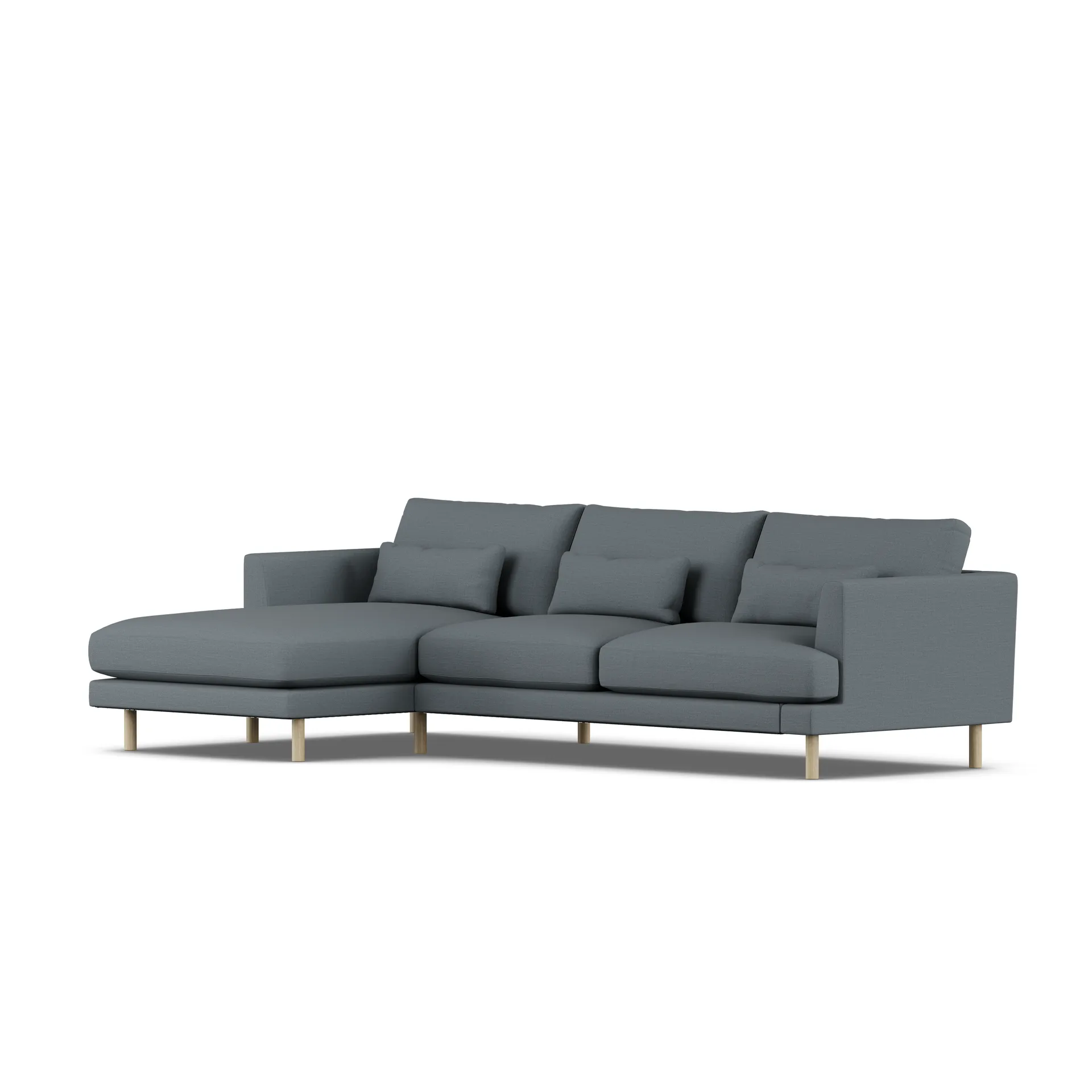 Bredhult sofa, Same Blue 6678-white-oiled oak, 2,5-seater C2 1898