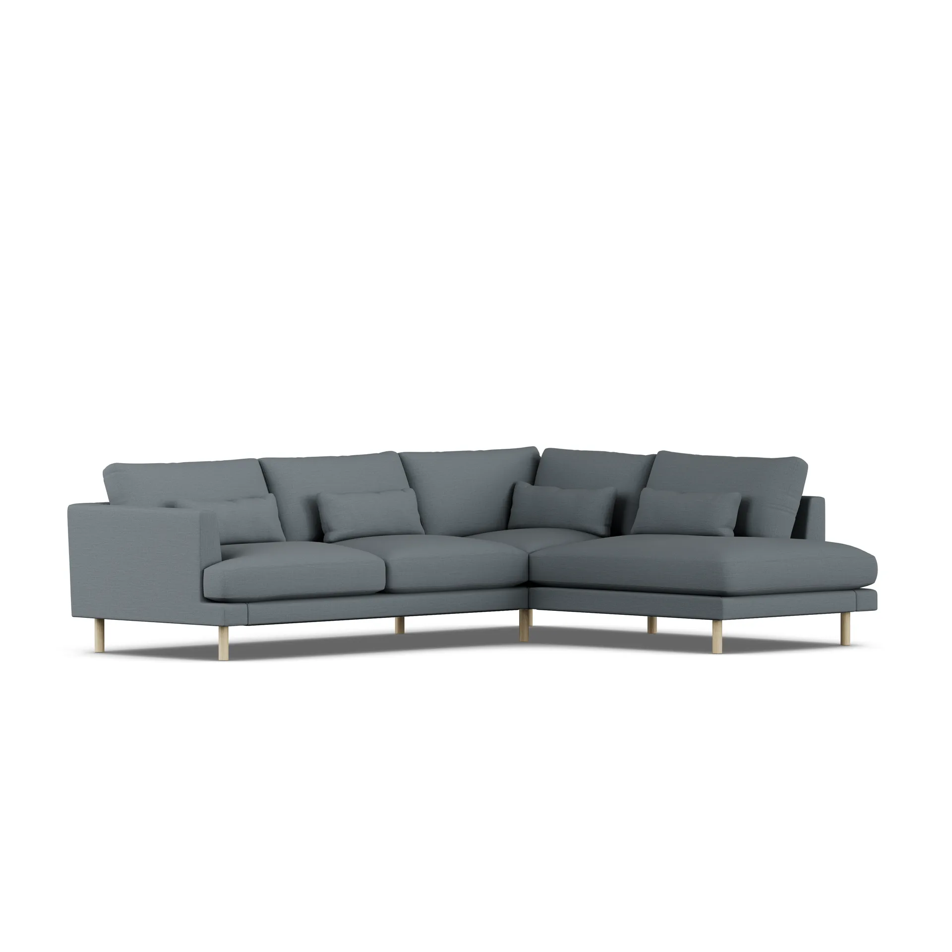 Bredhult sofa, Same Blue 6678-white-oiled oak, 3-seater A1 1898