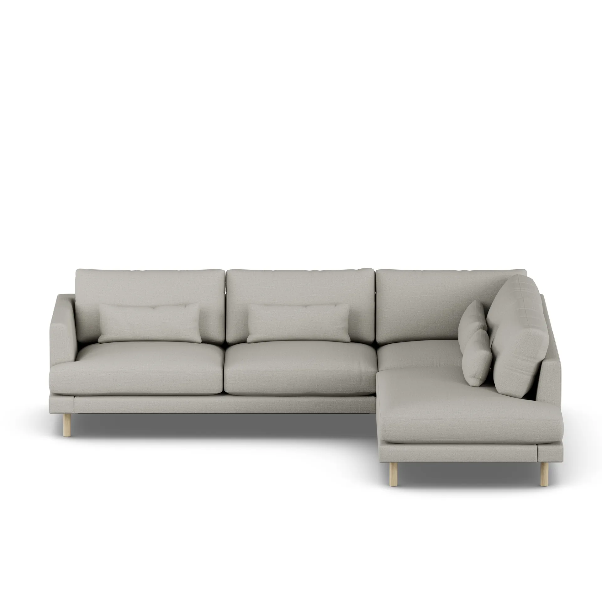 Bredhult sofa, Same Grey 6673-white-oiled oak, 3-seater A1 1898