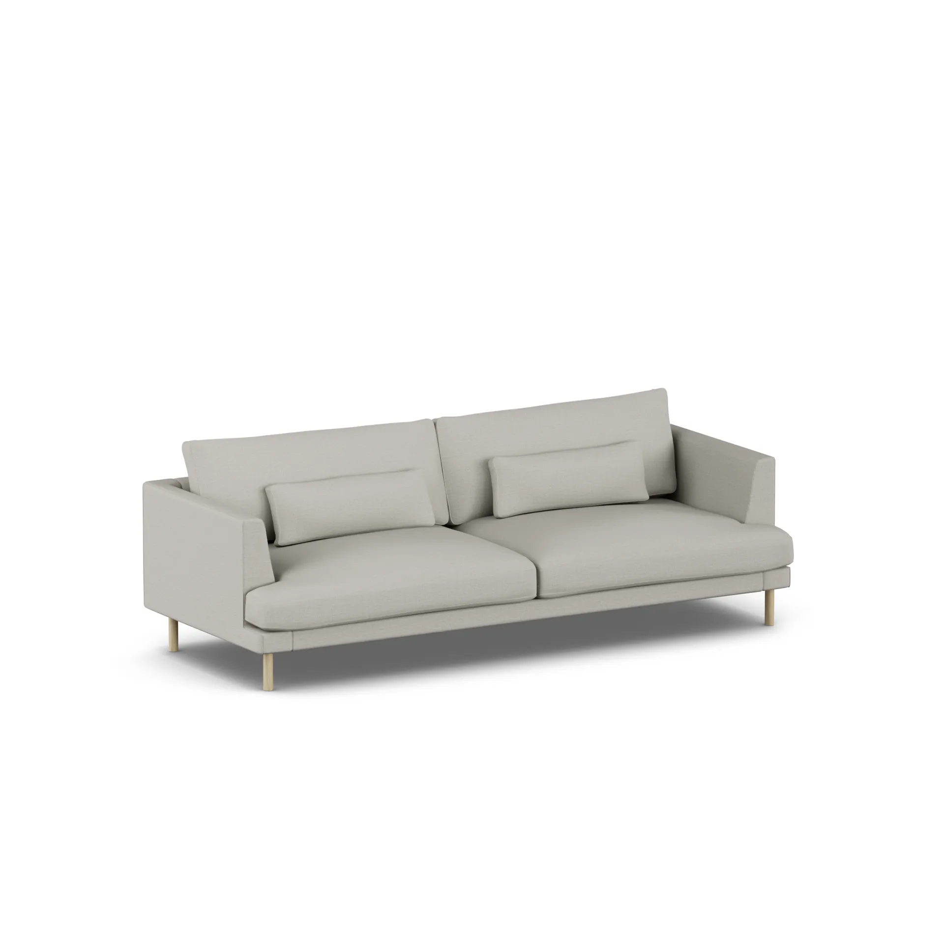 Bredhult sofa, Same Grey 6673-white-oiled oak, 3-seater 1898