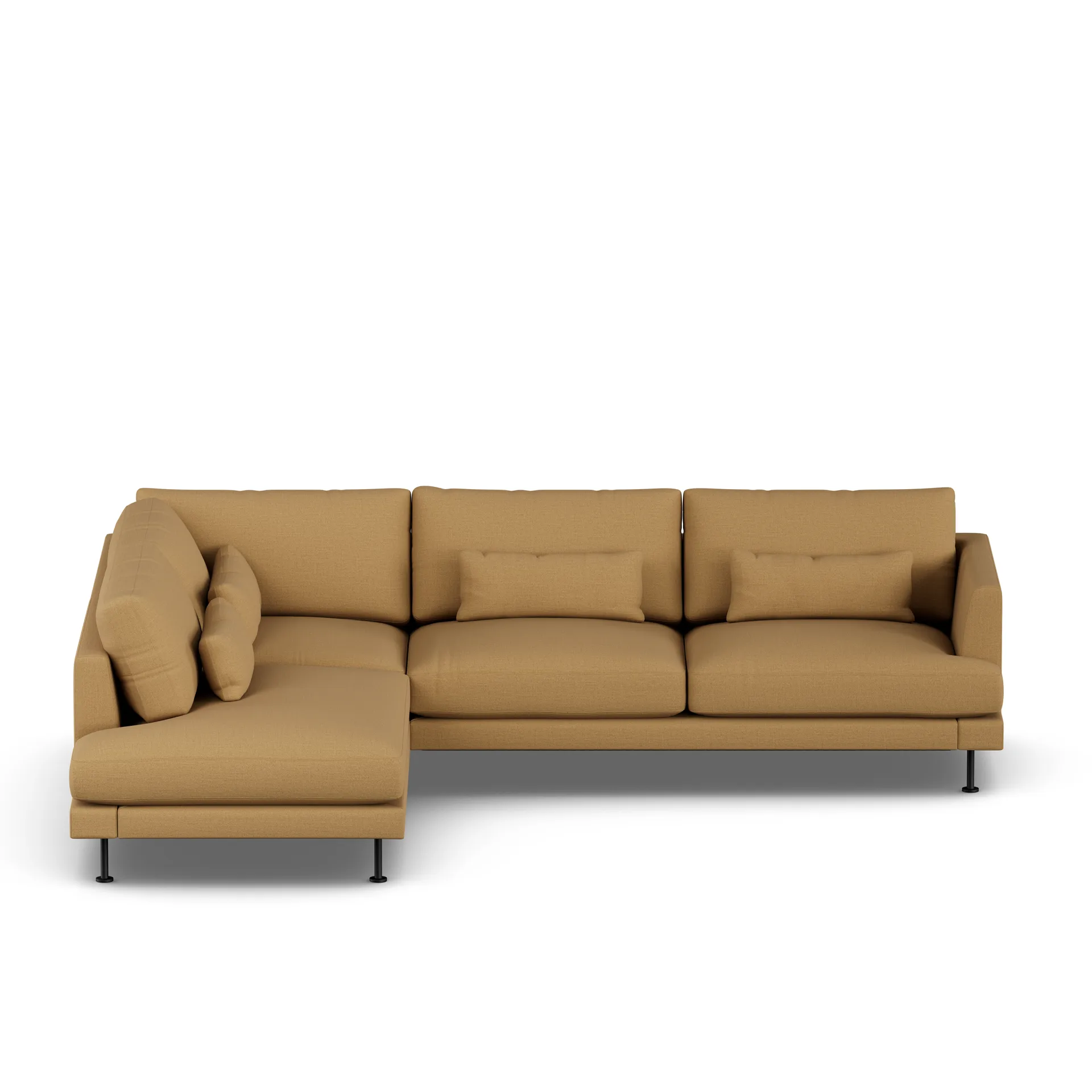 Bredhult sofa, Same Ochre 6676-black steel, 3-seater A2 1898