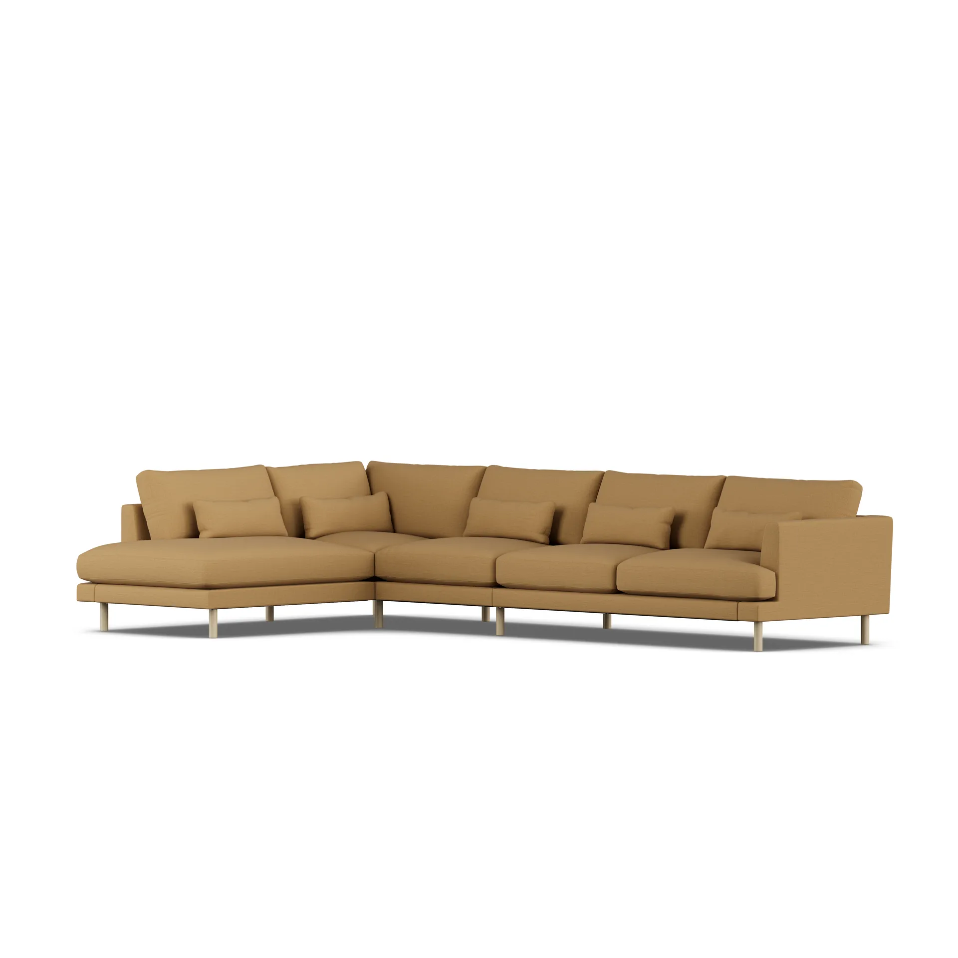 Bredhult sofa, Same Ochre 6676-white-oiled oak, 4-seater B2 1898