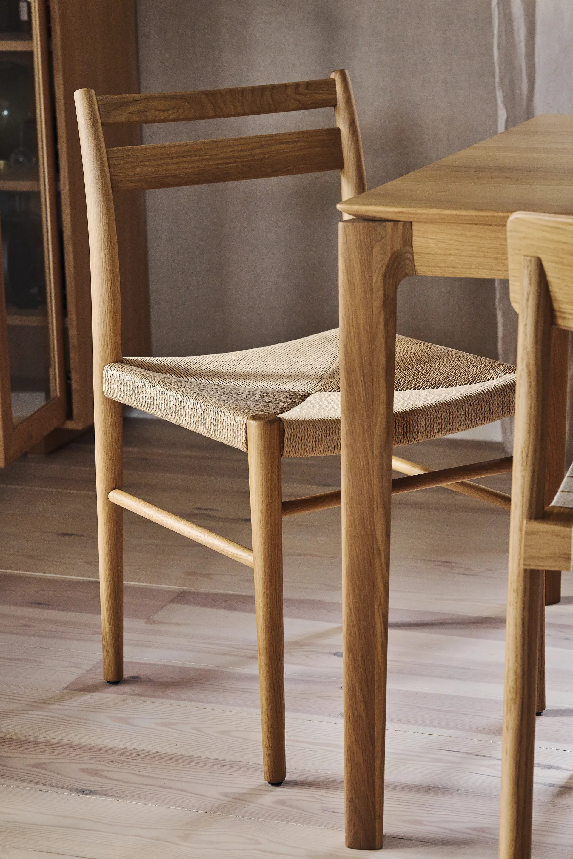 Fridhem dining chair, Lacquered oak-natural weave, 6-pack 1898