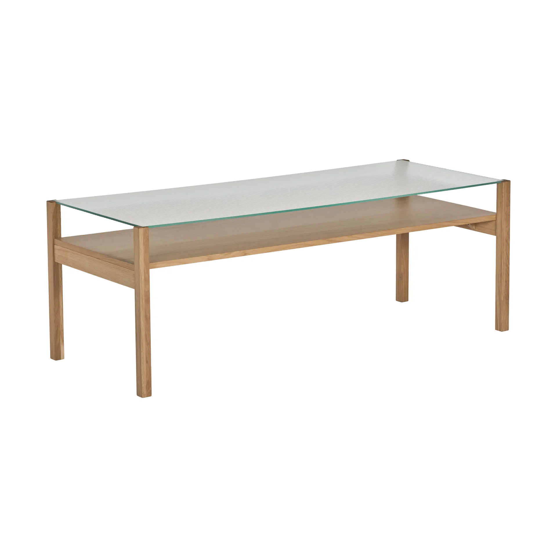 Lid coffee table, White pigmented oak-glass, 125x50 cm 1898