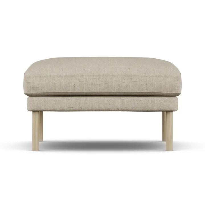Linnevik footstool - Bern Beige 0341-white-oiled oak, without skirt - 1898