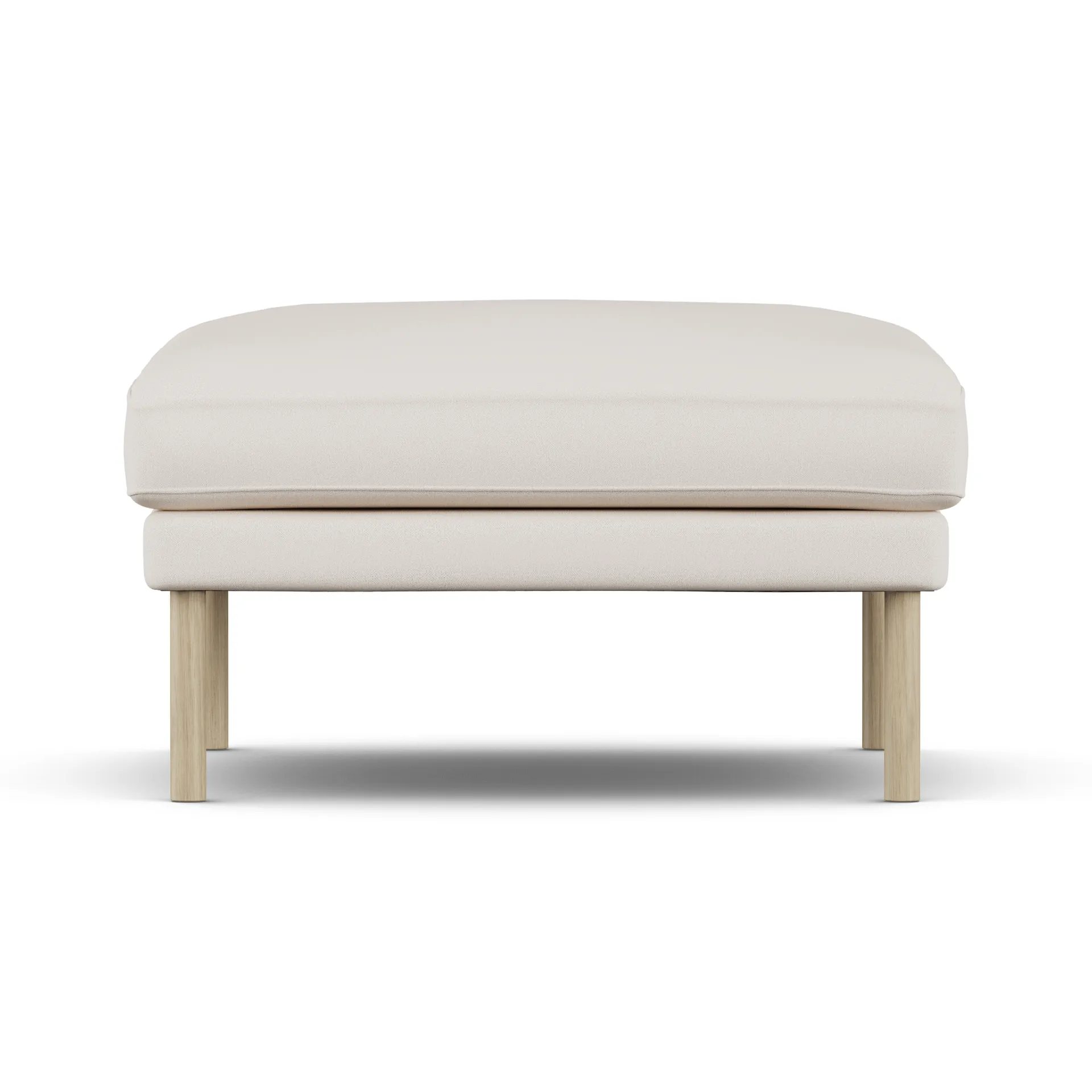 Linnevik footstool, Caleido Beige 9600-white-oiled oak, without skirt 1898