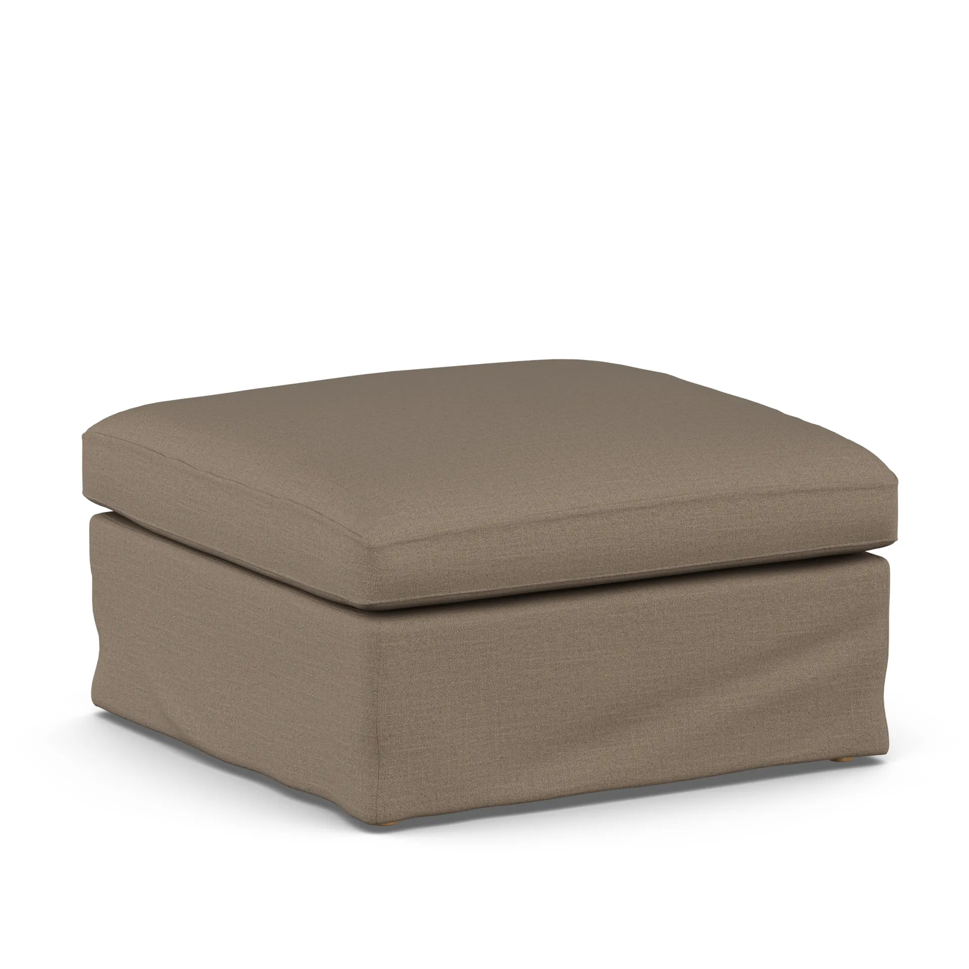 Linnevik footstool, Same Mole 6674-white-oiled oak, with skirt 1898