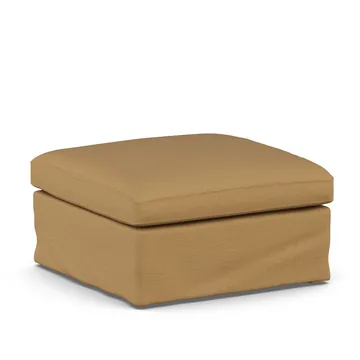 Linnevik footstool - Same Ochre 6676-white-oiled oak, with skirt - 1898