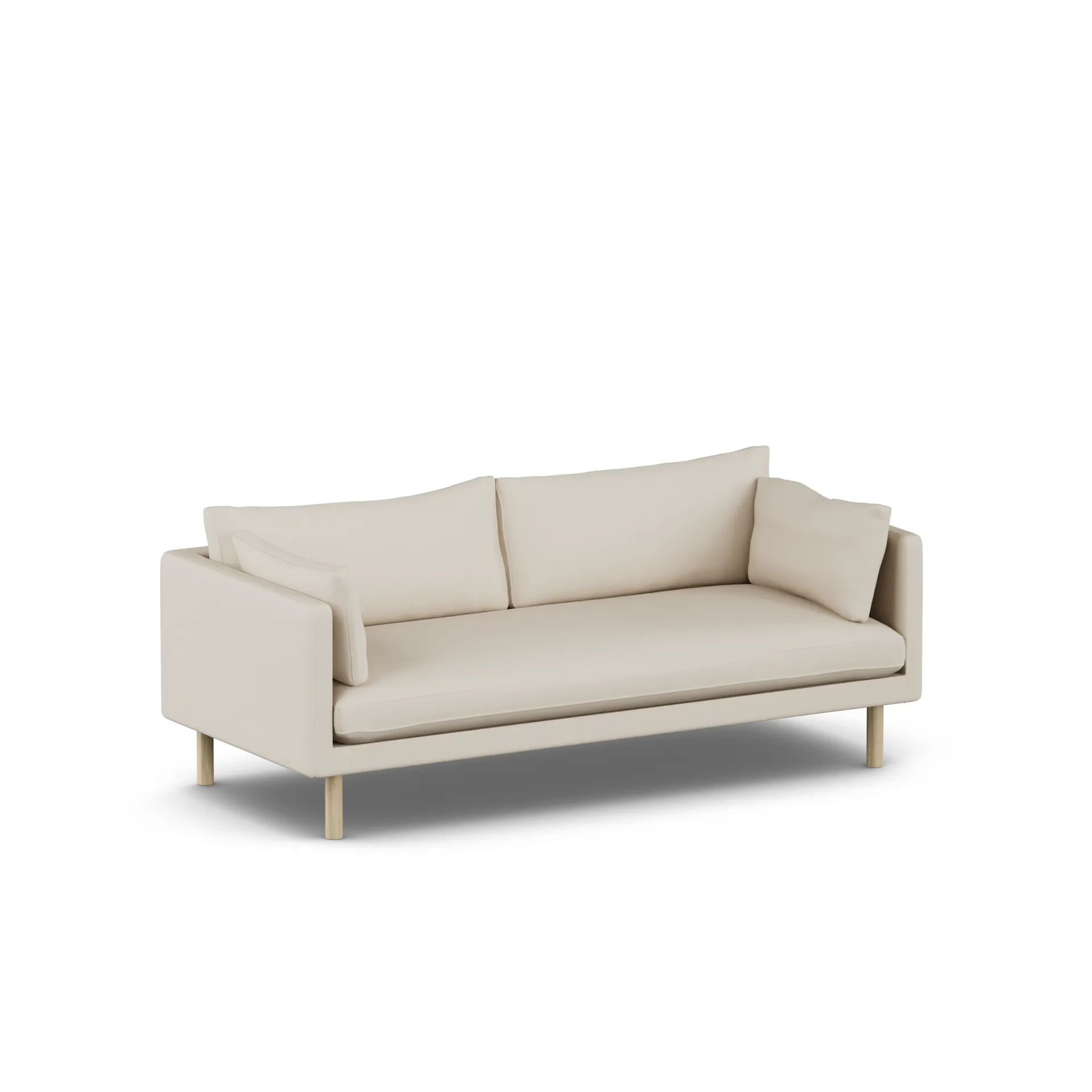 Linnevik sofa, Jump Beige 1956-white-oiled oak, 3-seater 1898