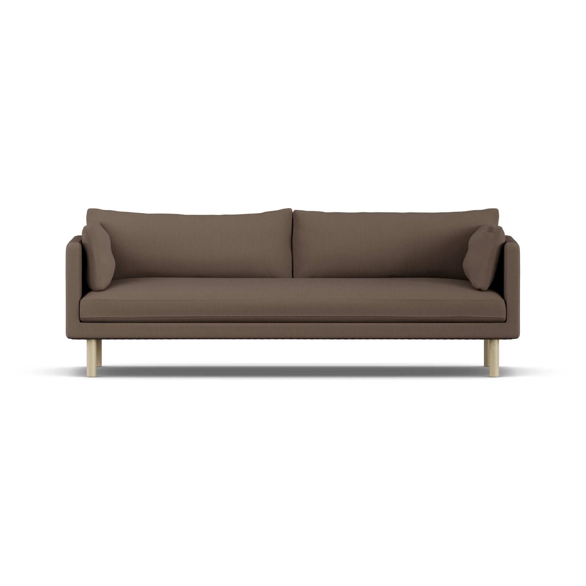 Linnevik sofa, Jump Brown 1955-white-oiled oak, 4-seater, without skirt 1898