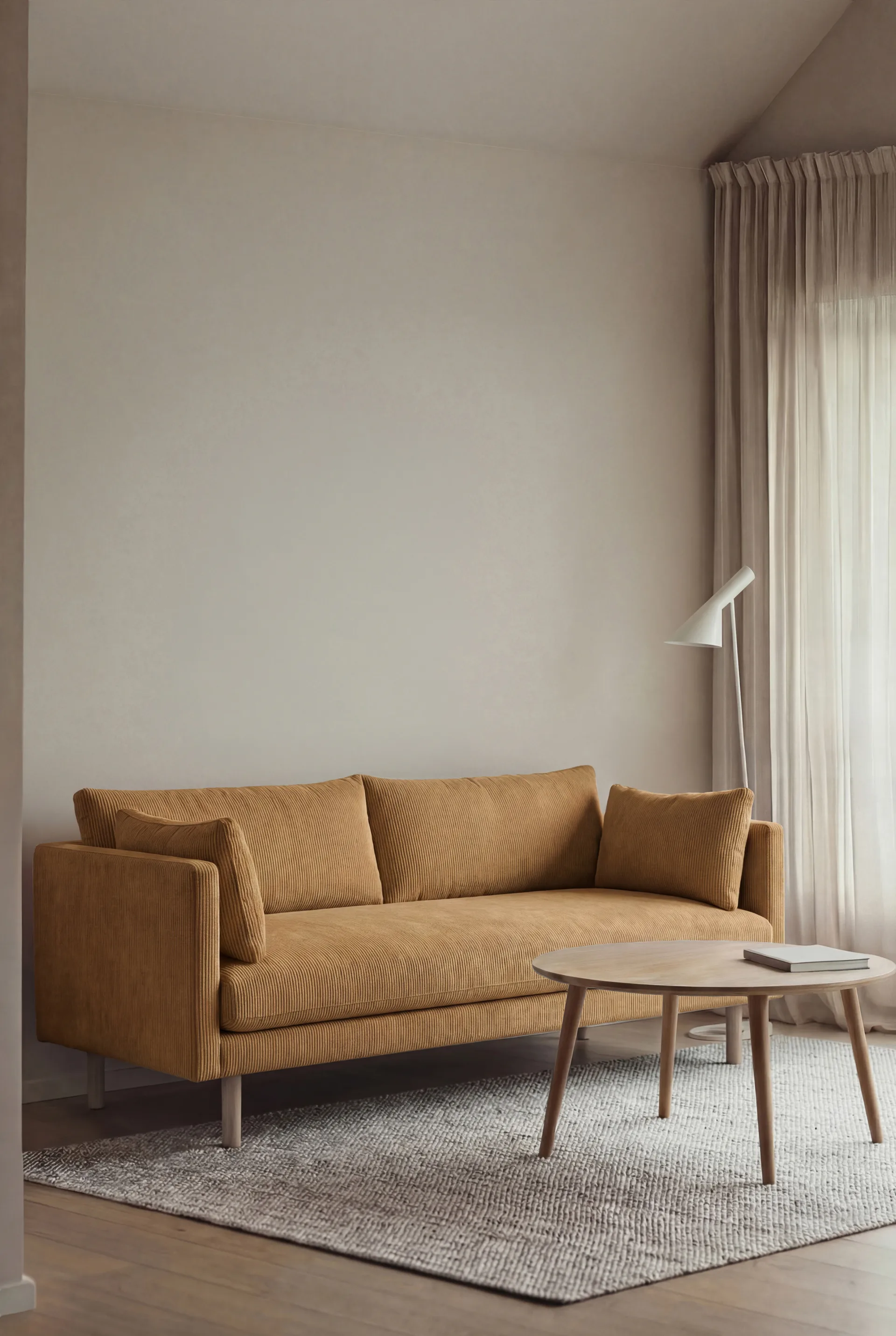 Linnevik sofa, Jump Honey 1959-white-oiled oak, 2-seater, without skirt 1898