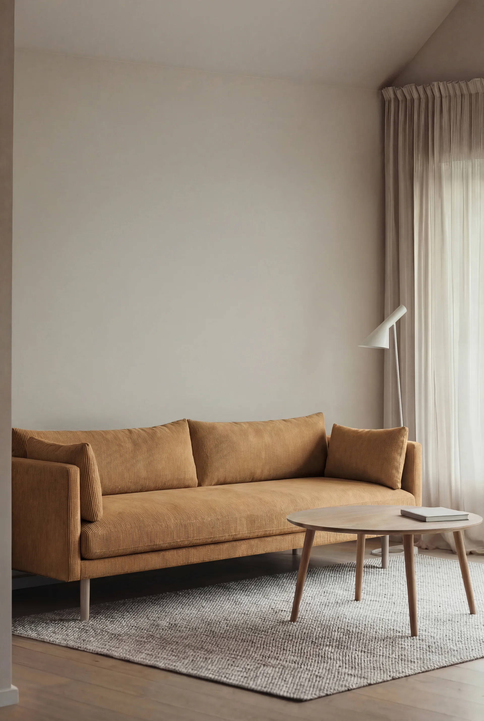 Linnevik sofa, Jump Honey 1959-white-oiled oak, 4-seater, without skirt 1898
