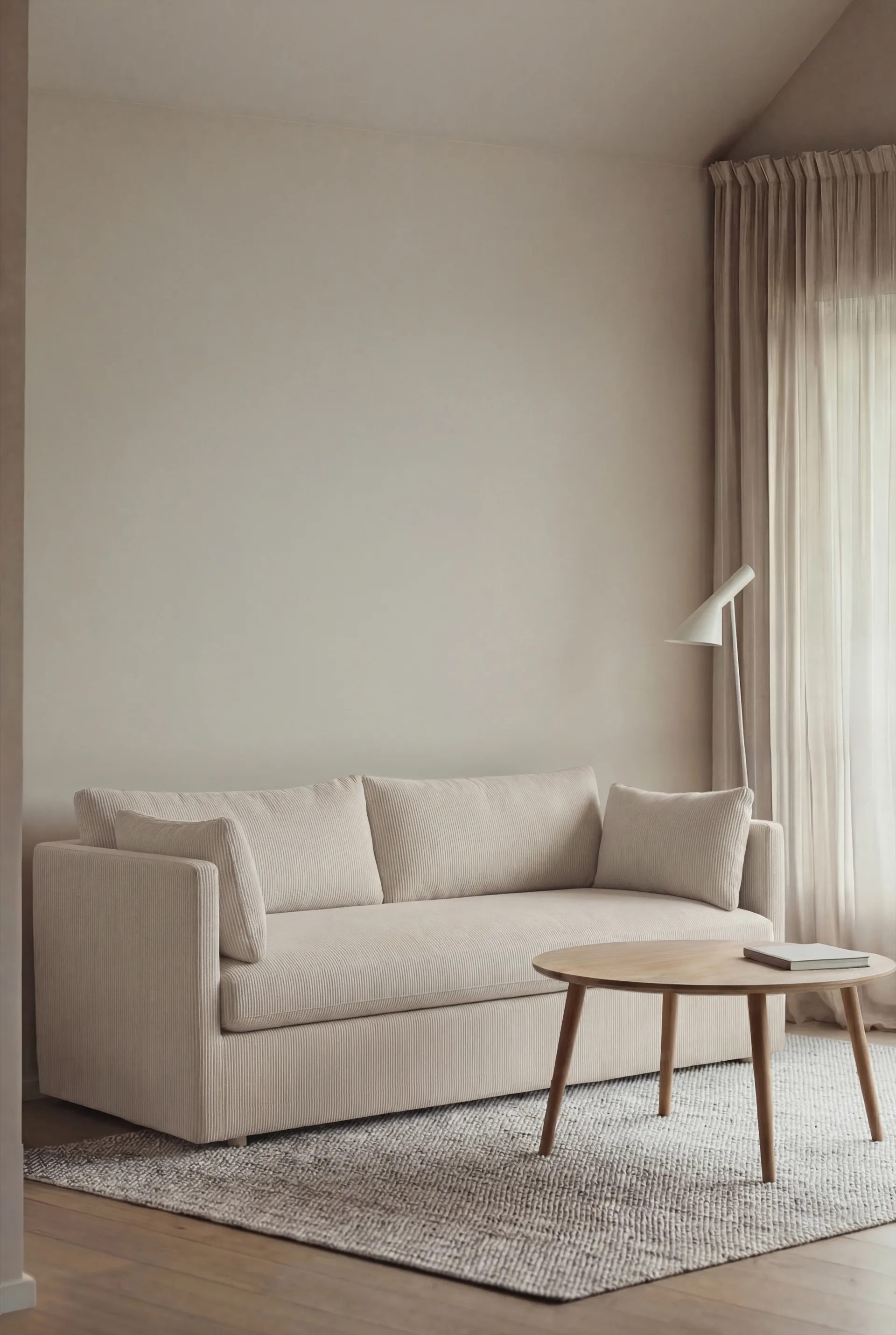 Linnevik sofa, Jump off white 1954-white-oiled oak, 2-seater, with skirt 1898