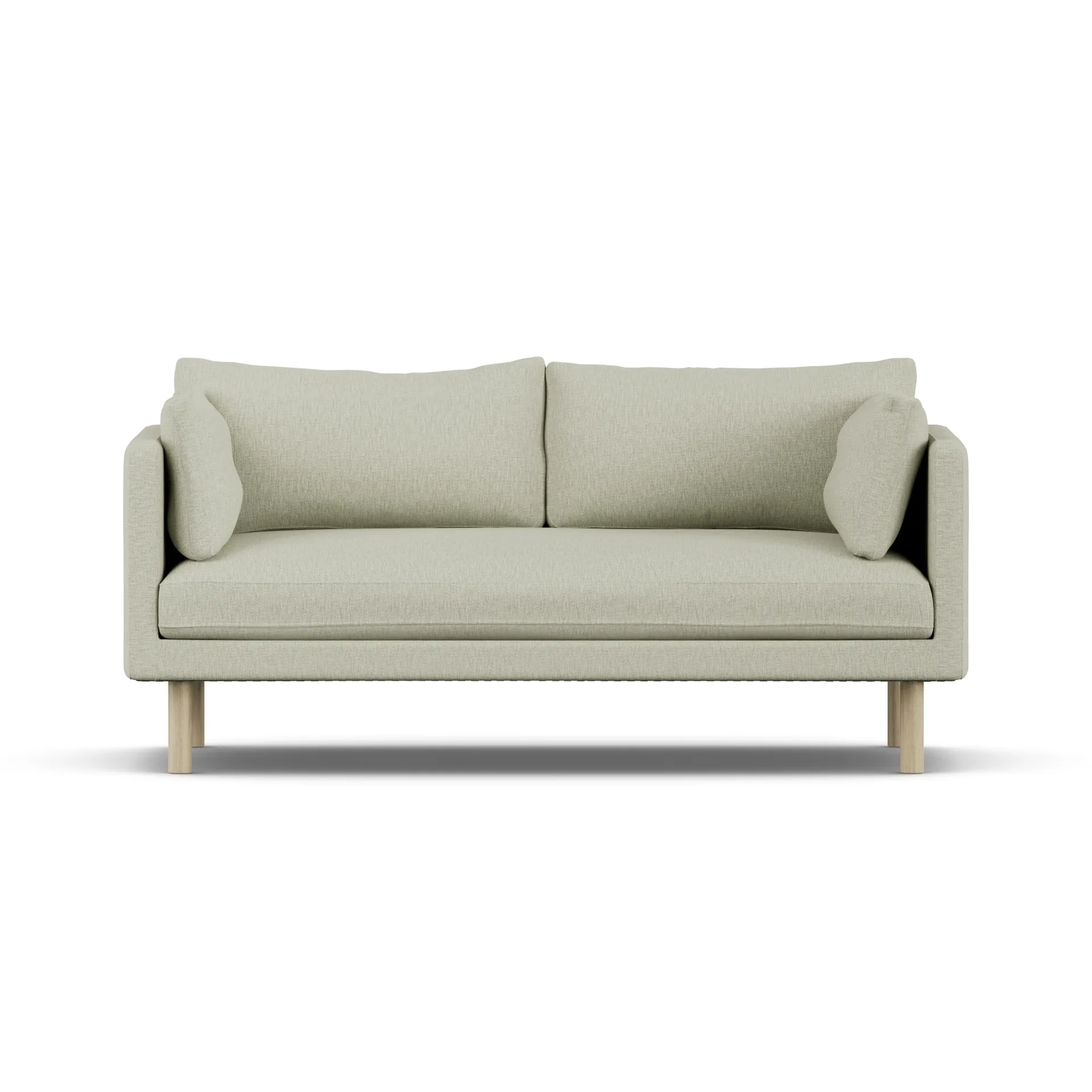 Linnevik sofa, Luiza Beige 3981-white-oiled oak, 2-seater, without skirt 1898