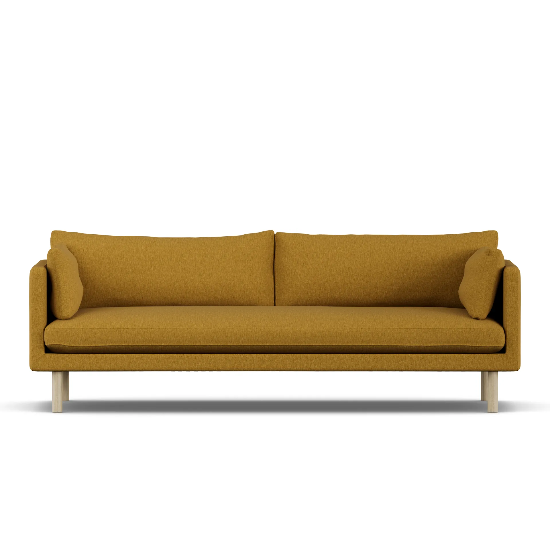 Linnevik sofa, Luiza Mustard 3972-white-oiled oak, 4-seater 1898