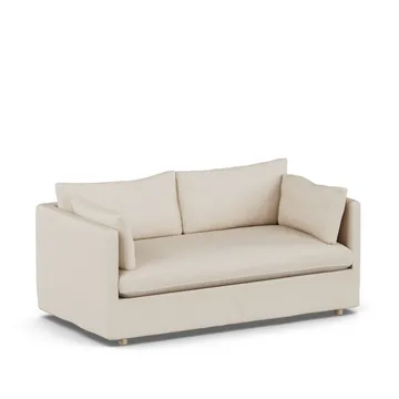 Linnevik sofa - Same Beige 6670-white-oiled oak, 2-seater, with skirt - 1898
