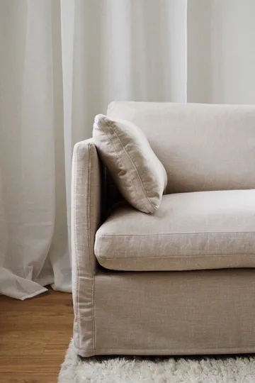 Linnevik sofa - Same Beige 6670-white-oiled oak, 2-seater, with skirt - 1898
