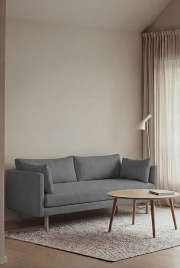 Linnevik sofa - Same Blue 6678-white-oiled oak, 2-seater, without skirt - 1898