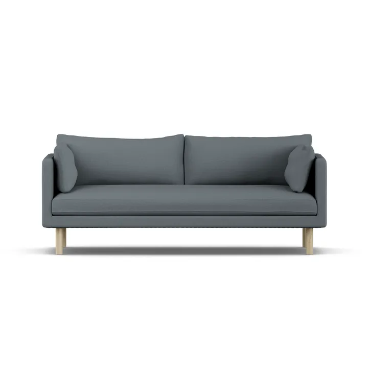 Linnevik sofa - Same Blue 6678-white-oiled oak, 3-seater, without skirt - 1898