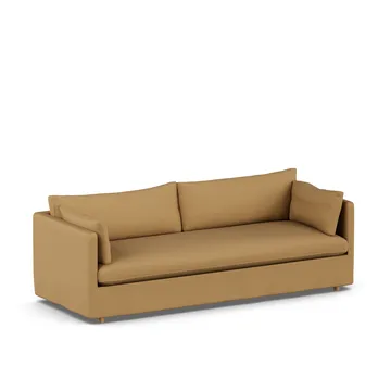Linnevik sofa - Same Ochre 6676-white-oiled oak, 4-seater, with skirt - 1898