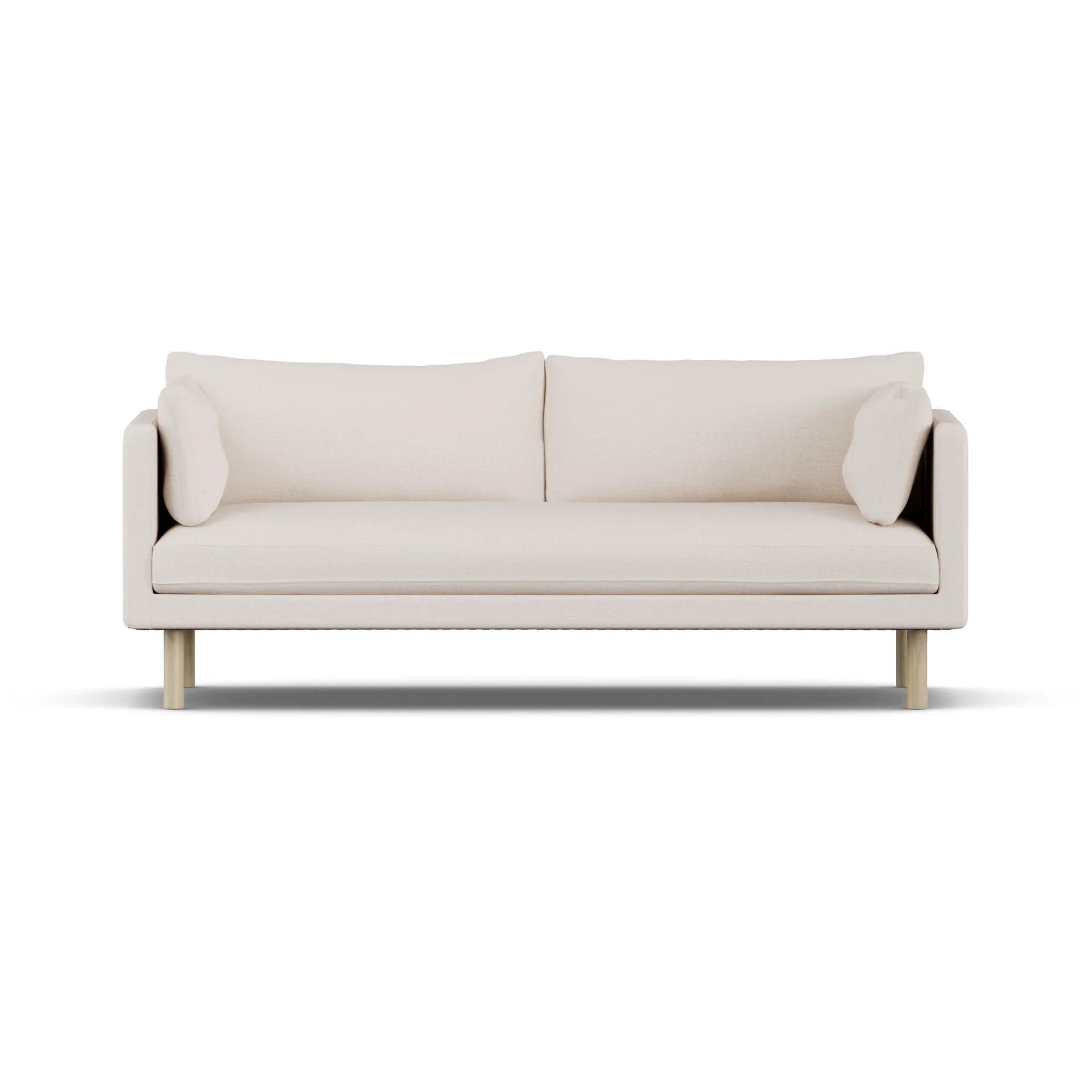 Linnevik sofa, Same Off White 6671-white-oiled oak, 3-seater, without skirt 1898