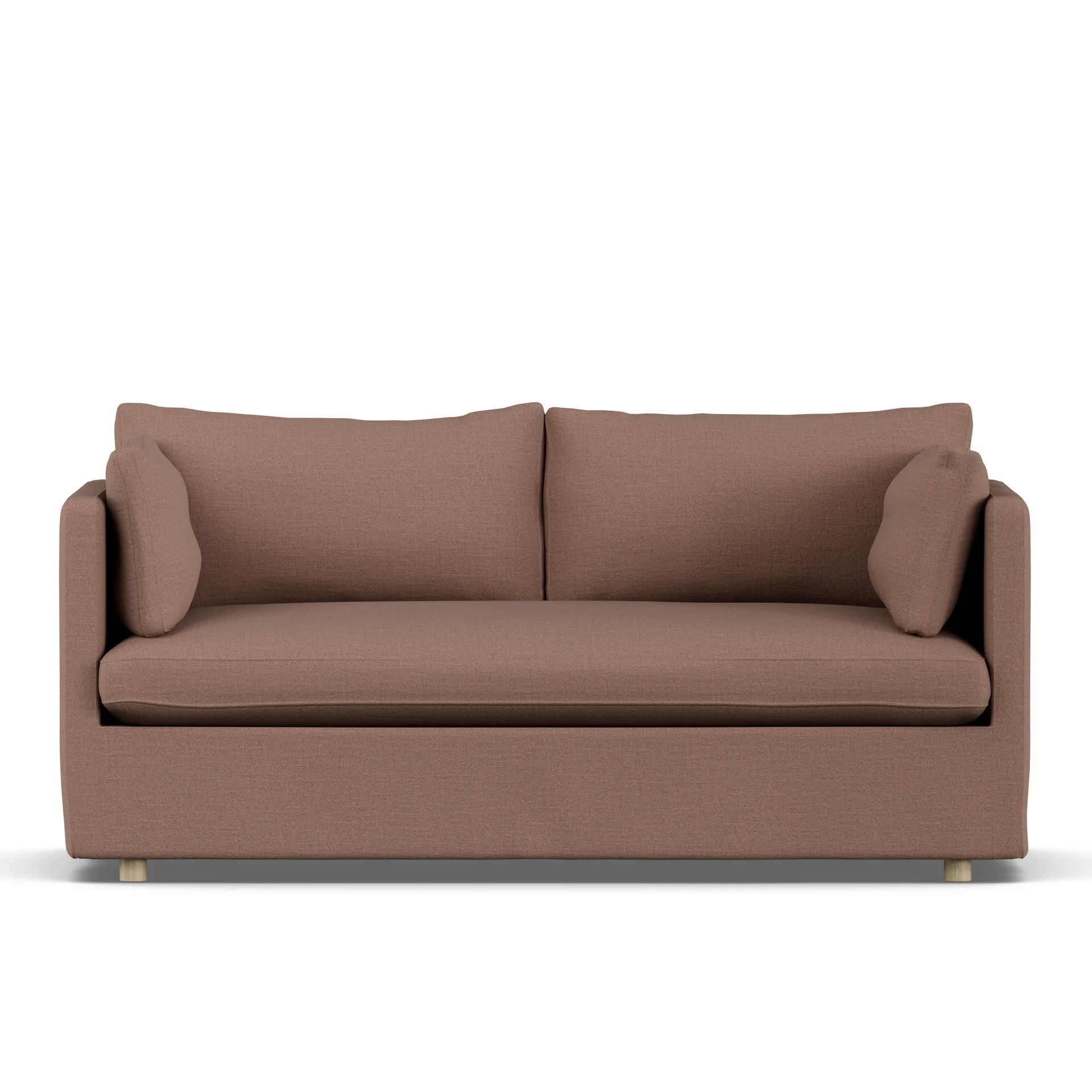 Linnevik sofa, Same Rust 6675-white-oiled oak, 2-seater, with skirt 1898