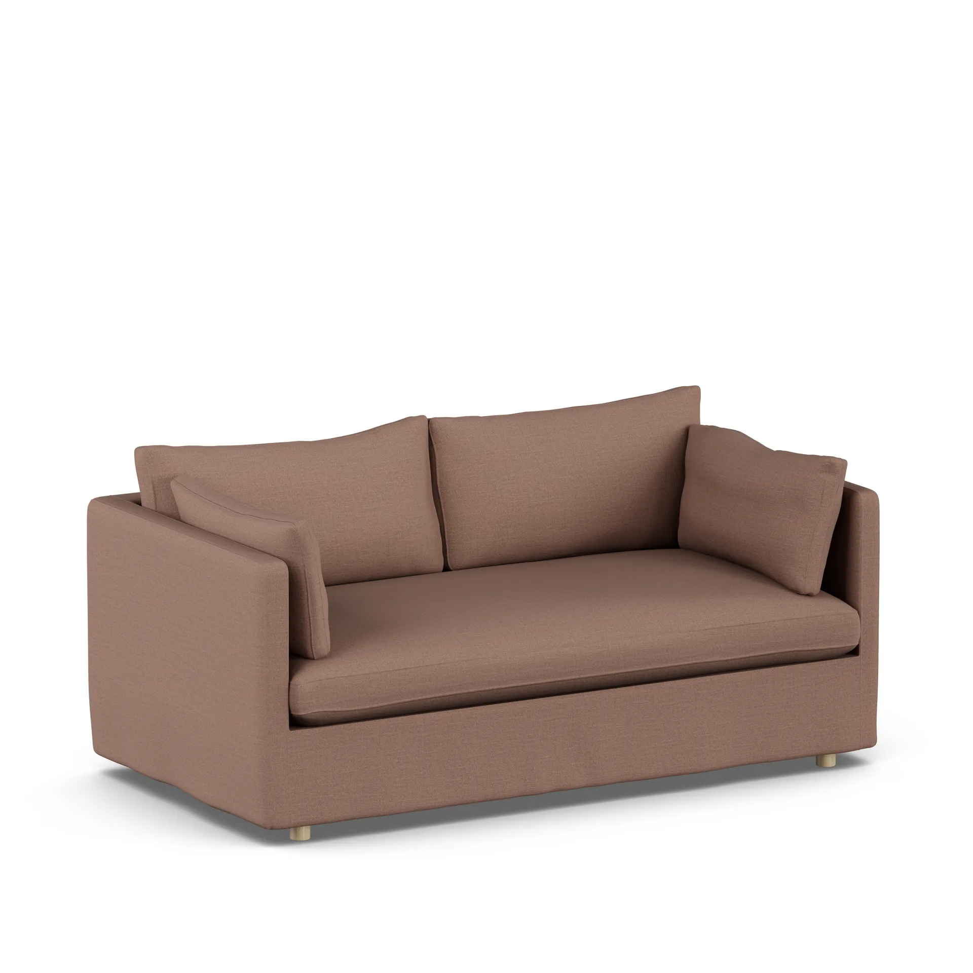 Linnevik sofa, Same Rust 6675-white-oiled oak, 2-seater, with skirt 1898