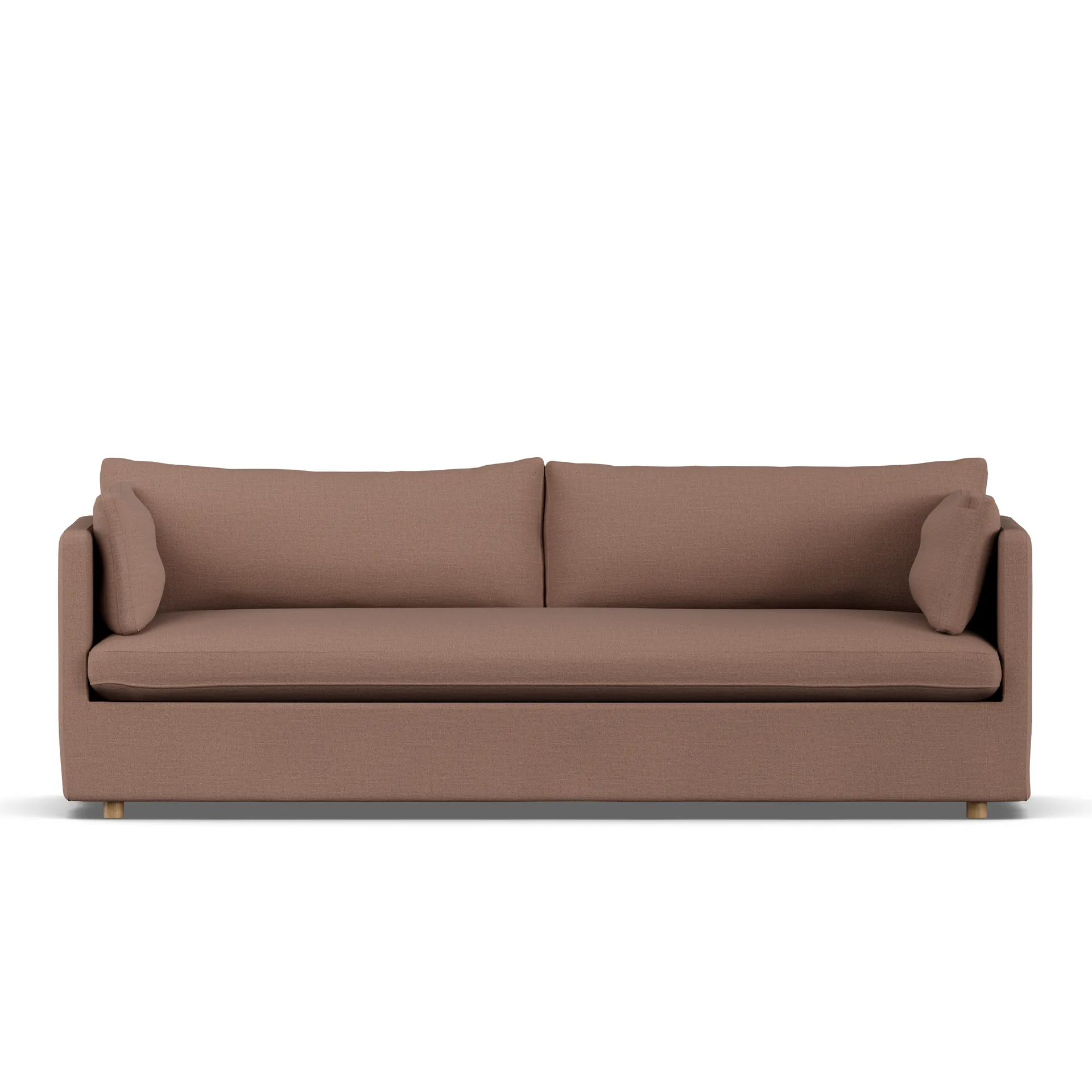 Linnevik sofa, Same Rust 6675-white-oiled oak, 4-seater, with skirt 1898