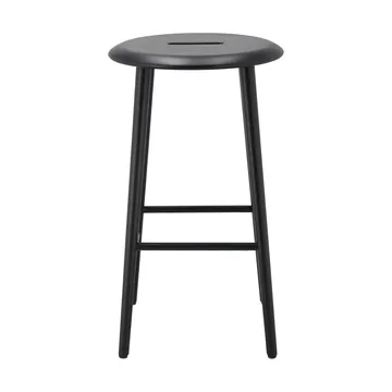Norrabo round bar stool 65 cm - Black lacquered oak - 1898