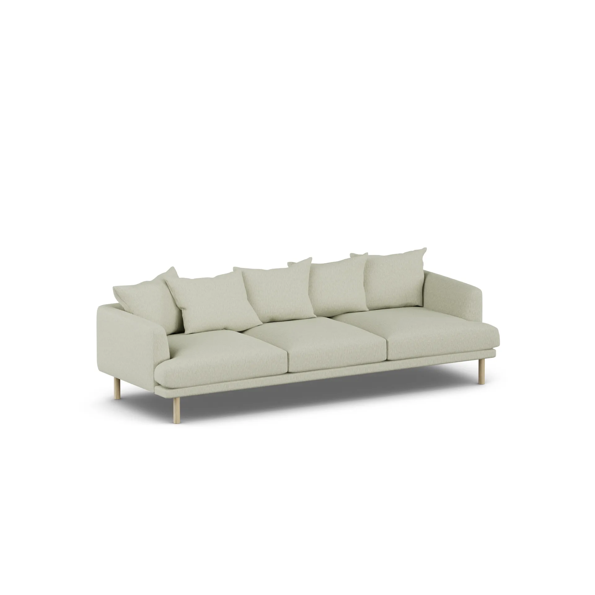 Sjövik sofa, Luiza Beige 3981-white-oiled oak, 3,5-seater 1898