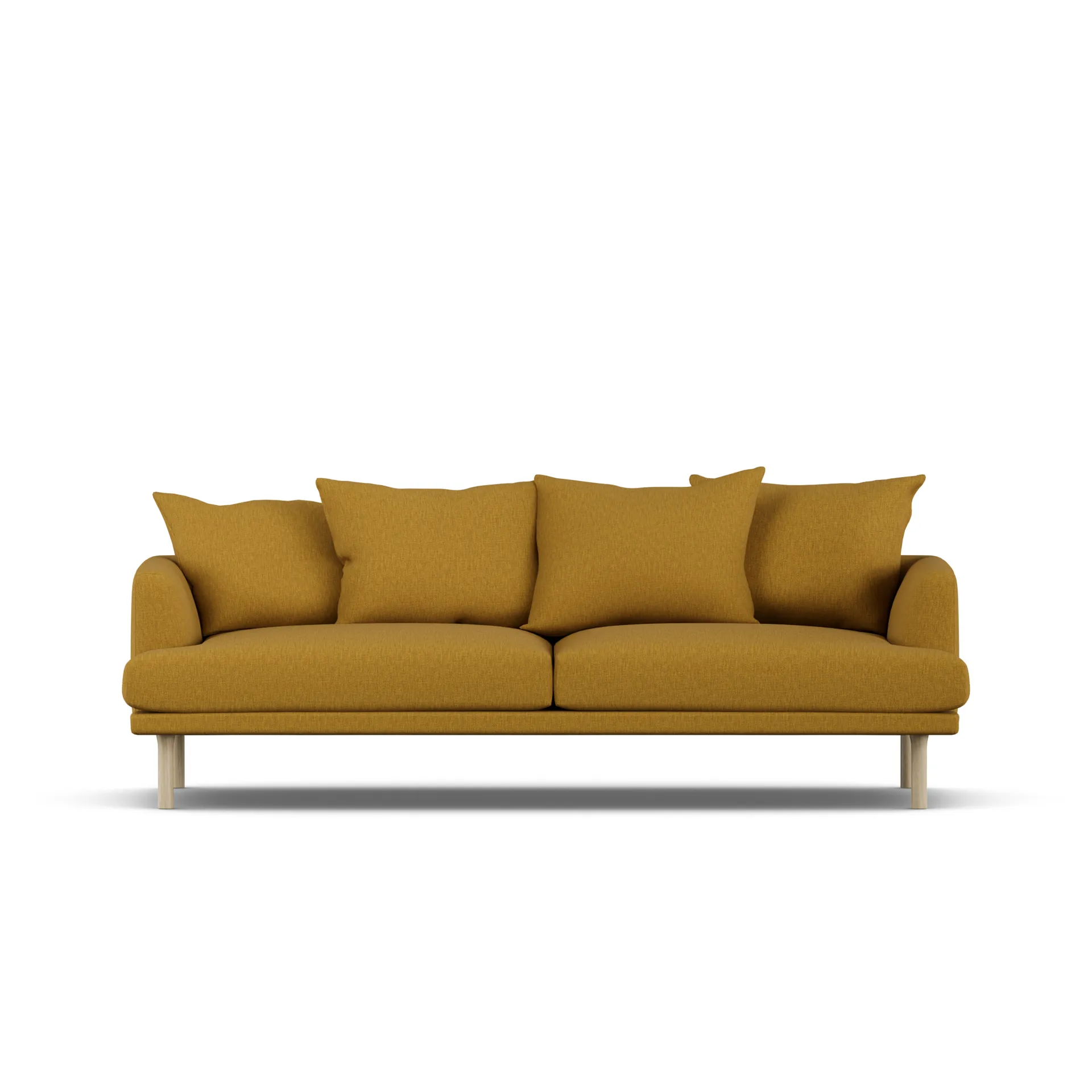 Sjövik sofa, Luiza Mustard 3972-white-oiled oak, 3-seater 1898