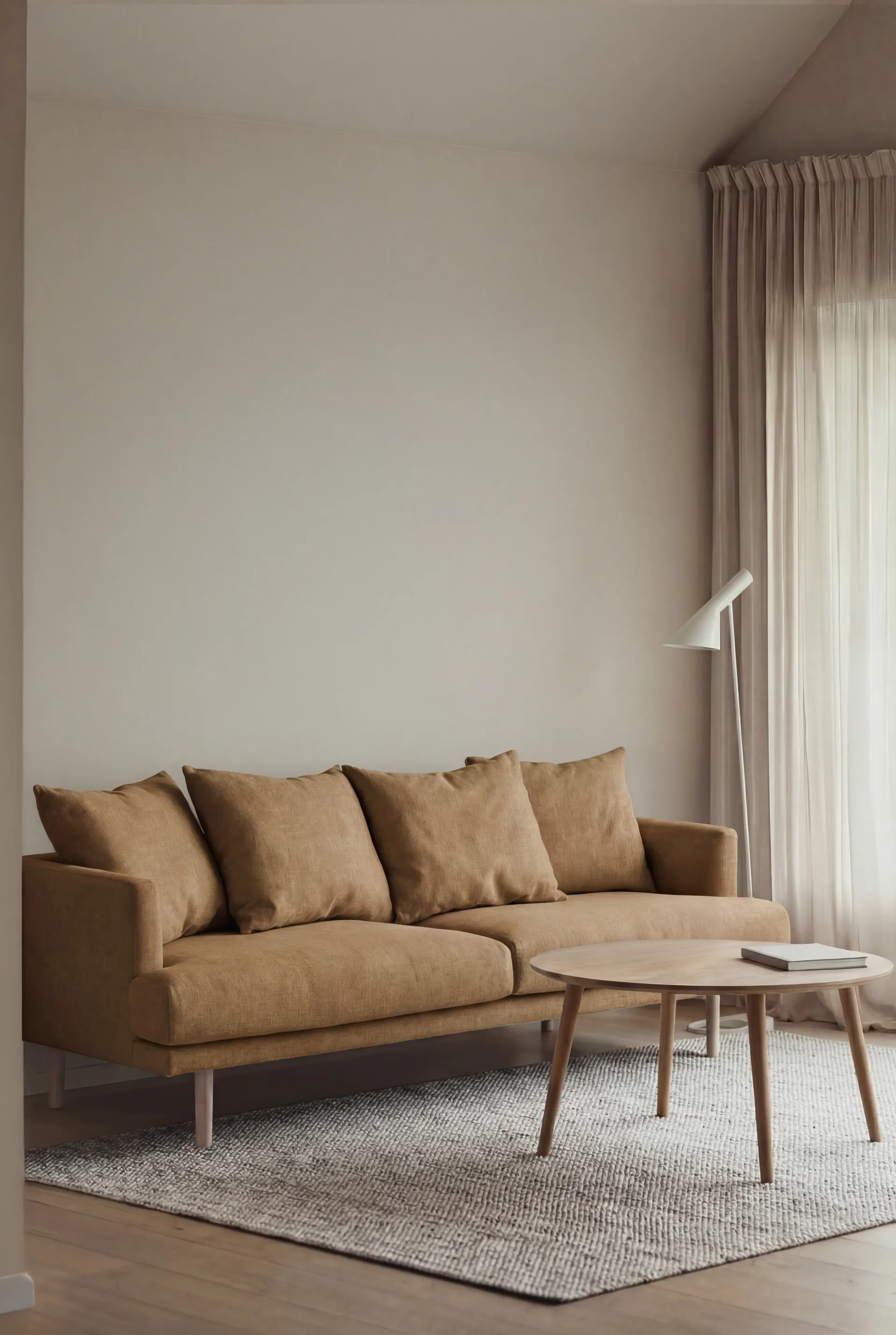 Sjövik sofa, Same Ochre 6676-white-oiled oak, 3-seater 1898