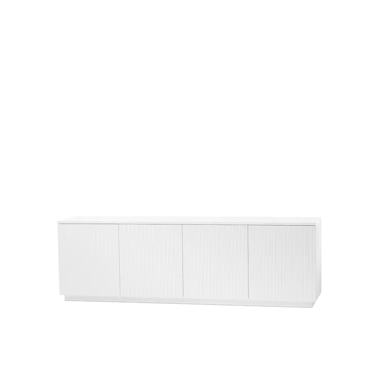 Beam side table - White lacquer, white base - A2