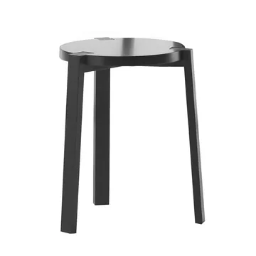 Happy round stool - Black-black, Ø40x45 cm - A2