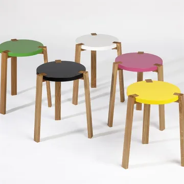 Happy round stool - White - A2