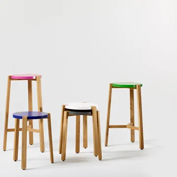 Happy round stool - White - A2